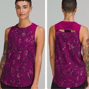 Lululemon Sculpt Tank in Cheetah Camo Magenta Purple Multi size 12